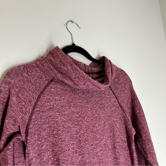 Lululemon Make A Move Long Sleeve Top Heathered Red Grape Size 6 Women Cowl Neck - Picture 4 of 11
